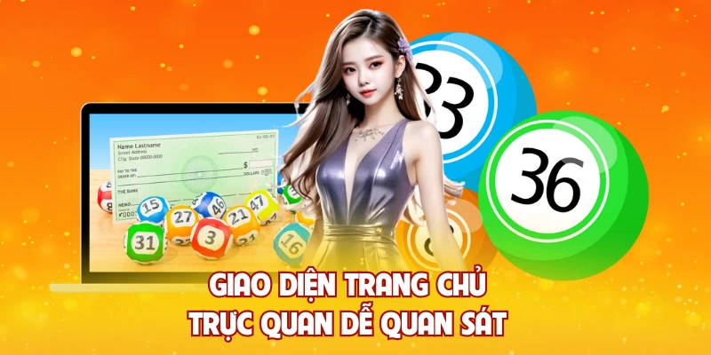 Giao diện trang chủ trực quan dễ quan sát